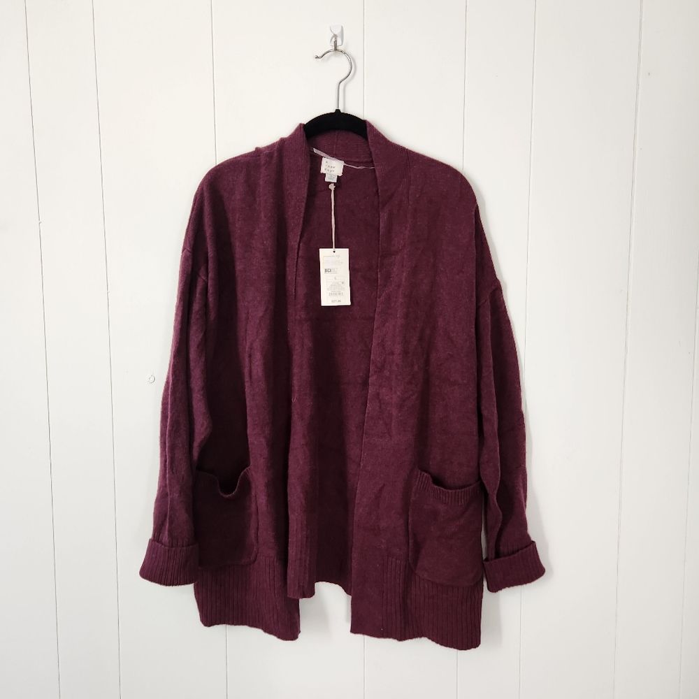 A New Day Purple Mulberry Open Cardigan